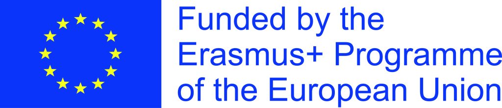 ERASMUS Logotipas EU veliava funded